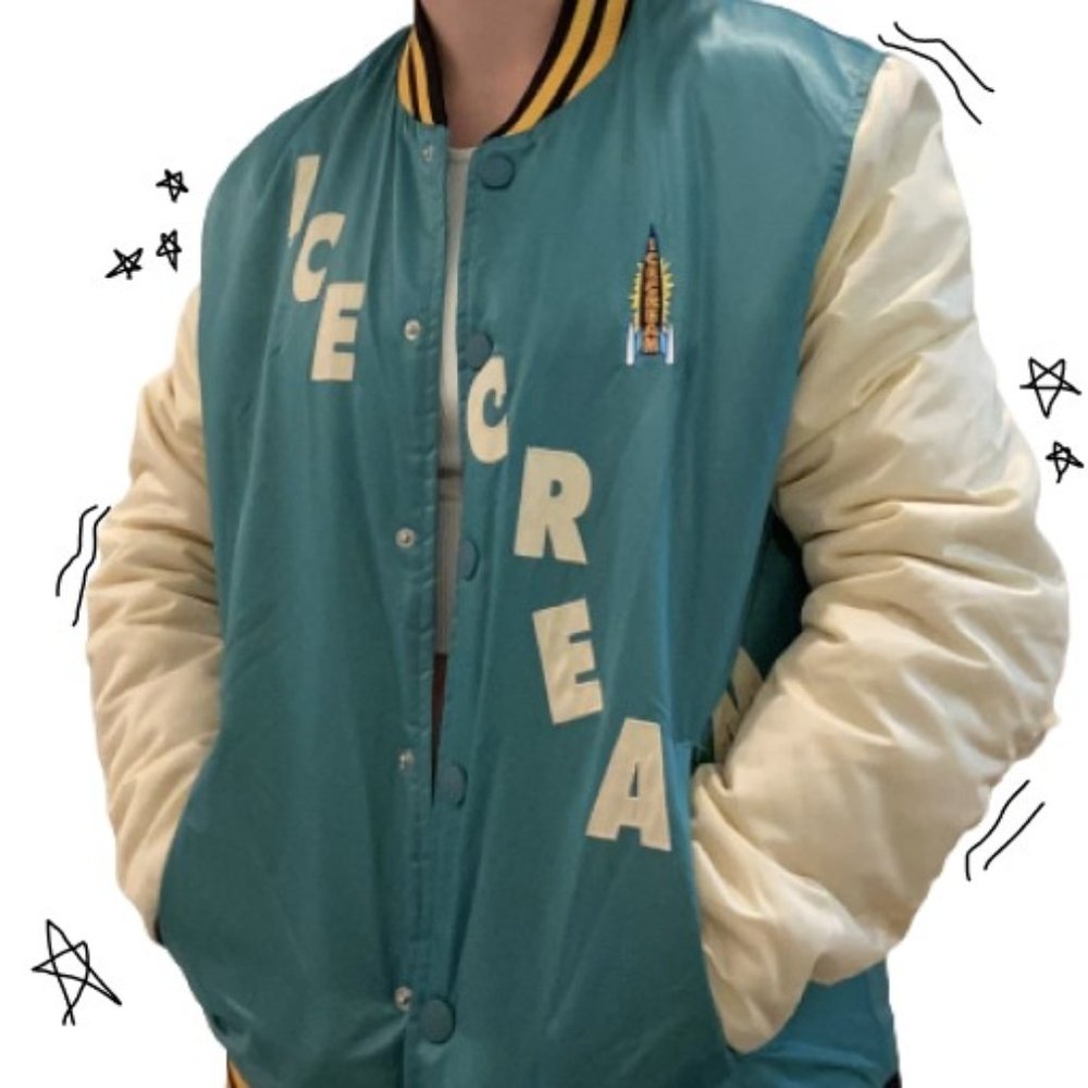 Billionaire Boys Club Ice Cream Size Medium Quilted Retro Style Varsity Jacket